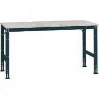 Manuflex AU4007.7016 Arbeits-Grundtisch UNIVERSAL Standard mit Kunststoffplatte, BxTxH = 1000x600x760-870 mm Anthrazit