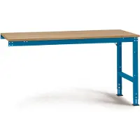 Manuflex Ansatztisch UNIVERSAL Standard, Tischplatte Multiplex, 1750x1000, brillantblau
