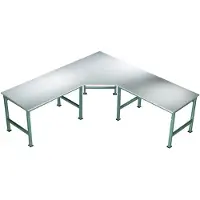 Manuflex AU0041.0001 Fünfeck-Verkettungselement UNIVERSAL mit Melamin-Platte, für Tischtiefe = 800 mm Grau, Grün