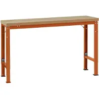 Manuflex Werkbank Profi Spezial, Tischplatte Multiplex, 2000 x 700 mm, rotorange