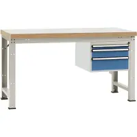 Manuflex WP5417.0002 Werkbank (B x T) 1500 mm x 700 mm Lichtgrau (RAL 7035)