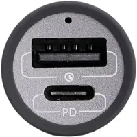 Akyga AK-CH-26 USB Ladegerät 100 W 1x USB-C, 1x USB-A QC 3.0, USB PD 3.0 Grau KFZ, LKW GaN, Schnellladegerät, Auto, Zigarettenanzünder, Anthrazit