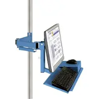 Manuflex ZB8286.5012 Standard Monitorträger für CANTOLAB und ALU mit Tastatur- und Mausfläche, VESA-Adapter 100 mm