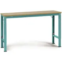 Manuflex Grundtisch UNIVERSAL Spezial, 1500 x 1000 mm, Multiplex natur, wasserblau