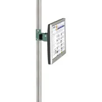 Manuflex ZB8289.0001 Monitorträger für CANTOLAB und ALU mit 80 mm-Doppelgelenk, VESA-Adapter 75 mm, in Graugrün HF 0001
