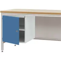 Manuflex ZB4980.0002 Gehäuse-Unterbau für ALU-Arbeitstische, Nutzhöhe 500 mm mit Türanschlag rechts, für Tischtiefe 600 mm
