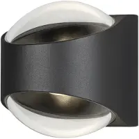 Konstsmide Wandleuchte Bitonto LED Kristall-Linsen up/down anthrazit 2x5,5W 7884-370