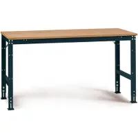 Manuflex AU4005.7016 Arbeits-Grundtisch UNIVERSAL Standard mit Multiplexplatte, BxTxH = 1000 x 600 x 760-870 mm Anthrazit