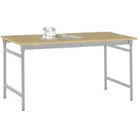 Manuflex BB3025.9006 Beistelltisch BASIS stationär mit Multiplex-Tischplatte in