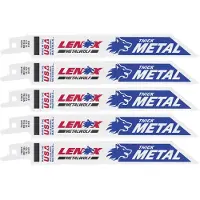 Lenoxx Säbelsägeblatt 614R, HSS-Bi-Metall, L 152 x B 19 mm, TPI 14, 5 Stück, T2 Technology