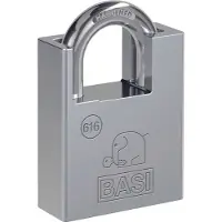 Basi - Vorhangschloss - VHS 616 - 60 mm - Verschiedenschließend - Bügelschutz - inkl. 2 Bahnenschlüssel - Stahlgehäuse