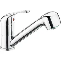 Cornat Spültischarmatur "Fabio" -Hochwertiger Messingkörper - verchromt - Schwenkbarer Auslauf" Ausziehbare Schlauchbrause/ Hochdruck- Küchenarmatur /Wasserhahn