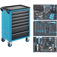 Hazet Werkstattwagen mit Sortiment 136-teiliges Set - 176N-7/136