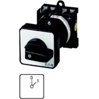 Eaton T0-1-15401/Z, Kippschalter, 1P, Kabelgebunden, Schwarz, Silber, IP65, UL 60947-4-1; CSA - C22.2 No. 60947-4-1-14; CSA-C22.2 No. 94; IEC/EN 60947-3; CE