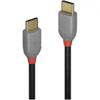 Lindy 36873, 3 m, USB C, USB C, USB 2.0, 0,48 Gbit/s, Schwarz, Grau