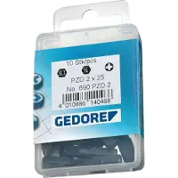 Gedore 690 2 L S-010 Schraubendreherbit 1/4", Vorteilspack 10-teilig, PH 2 L