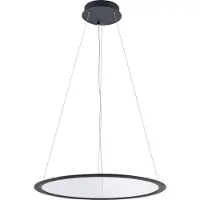 Deko-light Hängelampe PANEL, dimmbar, schwarz, für Arbeitszimmer / Büro, Aluminium, Modern