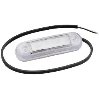 Fristom Omrids-markeringslygte Åbne kabelender Positionslys foran 12 V, 24 V Hvid Transparent