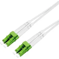 Roline LWL-Kabel Duplex, 9/125µm OS2, LC-APC/LC-APC, stahlarmiert, LSOH, weiß, 3 m