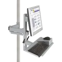 Manuflex ZB8287.9006 Ergonomie Monitorträger für CANTOLAB und ALU mit Tastatur- und Mausfläche, VESA-Adapter 75 mm
