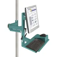 Manuflex ZB8287.5021 Ergonomie Monitorträger für CANTOLAB und ALU mit Tastatur- und Mausfläche, VESA-Adapter 75 mm