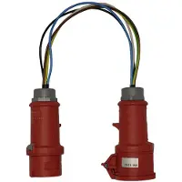 Metrel A 1389 Messadapter CEE-Kupplung 16A 5polig - CEE-Stecker 16A 5polig