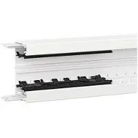 Hager BRN6513019016, Kabelrinnenabdeckung, Schwarz, Weiß, Polyvinylchlorid (PVC), 80 mm, 2000 mm