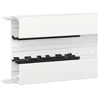Hager BRN6521019016 Brüstungskanal-Unterteil Profil Geräteeinbau BRN 68x210mm aus PVC in vweiß - 2 Meter