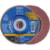PFERD TOOLS POLIFAN Fächerscheibe PFC konisch Korund A Universallinie PSF STEELOX Stahl/Edelstahl - 67744125