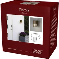 Konstsmide 7357-972 Pistoia Wandleuchte | rostfarben | Outdoor | E27 Fassung | ohne Leuchtmittel | 10,5 x 17,5 x 17 cm | opales Kunststoffglas, Alu