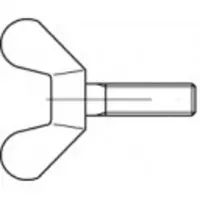 Toolcraft 106375 Flügelschraube M10 60 mm DIN 316 Temperguß galvanisch verzinkt 20 St.