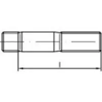 Toolcraft 1065181 Stiftschrauben M6 25 mm DIN 938 Edelstahl A4 25 St.