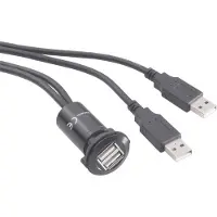 TRU COMPONENTS USB-Doppeleinbaubuchse 2.0