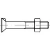 Toolcraft 111629 Senkschrauben mit Nase M8 20 mm Außensechskant DIN 604 Stahl 200 St.
