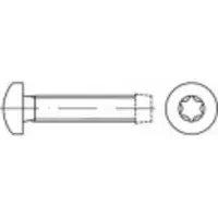 Toolcraft 141281 Gewindefurchende Schrauben M8 20 mm T-Profil DIN 7500 Stahl galvanisch verzinkt 500 St.