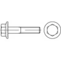 Toolcraft 148386 Sechskantschrauben mit Flansch M14 80 mm Außensechskant Stahl zinklamellenbeschichtet 50 St.
