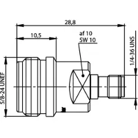 Telegärtner Koax-Adapter N-Buchse - SMA-Bu