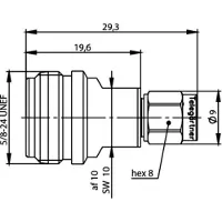 Telegärtner Koax-Adapter N-Buchse - SMA-St