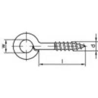 Toolcraft Ringschraubösen type 1 (Ø x L) 14 mm x 40 mm Galvaniseret stål 100 stk