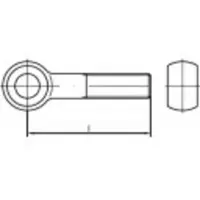 Toolcraft TO-5357862 Øjeskrue M8 60 mm DIN 444 Rustfrit stål A4 10 stk