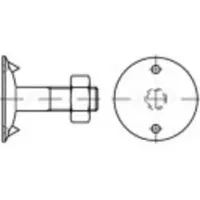 Toolcraft 147112 Tellerschrauben M12 35 mm Außensechskant DIN 15237 Stahl 100 St.