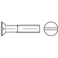 Toolcraft TO-5361225 Senkschrauben M6 30 mm Schlitz Edelstahl A2 200 St.