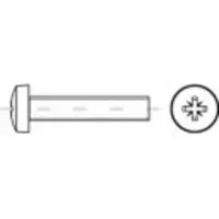 Toolcraft TO-5375676 Linsenschrauben M6 30 mm Kreuzschlitz Phillips Edelstahl A4 200 St.