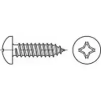 Toolcraft 1068089 Linsenblechschrauben 4.2 mm 50 mm Kreuzschlitz Phillips DIN 7981 Edelstahl A2 500 St.