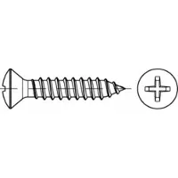 Toolcraft TO-5377668 Linsensenkblechschrauben 38 mm Kreuzschlitz Phillips Edelstahl A2 250 St.