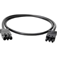 Kopp 226501040 Verbindungsleitung, kompatibel mit GST-Stecksystem beidseitig, 1 Meter, Farbe: schwarz