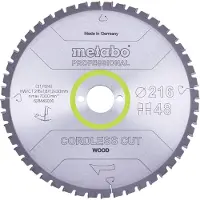 Metabo Hw/ct Cordless Cut Wood Professional Kreissägeblatt Für Holz 216 Mm