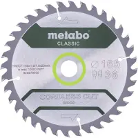Metabo Sägeblatt cordless cut wood - classic 165, WZ- Blister - 628660000
