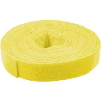 Value Klettband auf Rolle, 10mm, gelb, 25 m