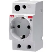 ABB M1175-L SCHUKO-Steckdose lichtgrau, RAL 1173 mit integrierter Kontrollleuchte 2CSM212000R0721 M1175L